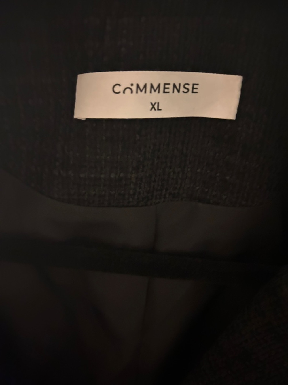 Commense Black Fitted Chenille Blazer - Picture 2 of 3
